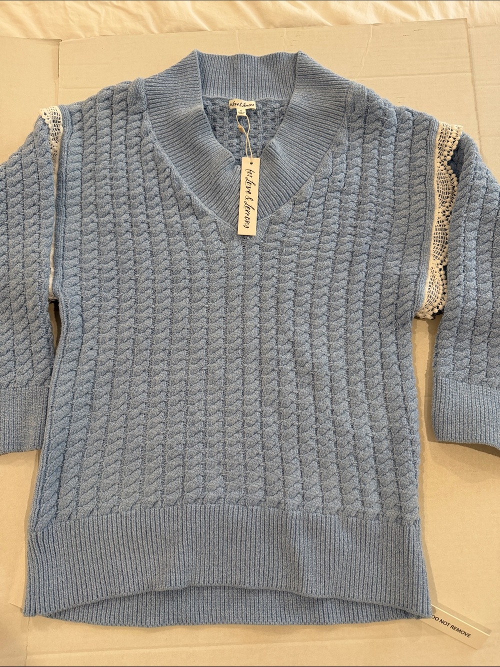 For love and lemons Terra oversized V neck sweater size small